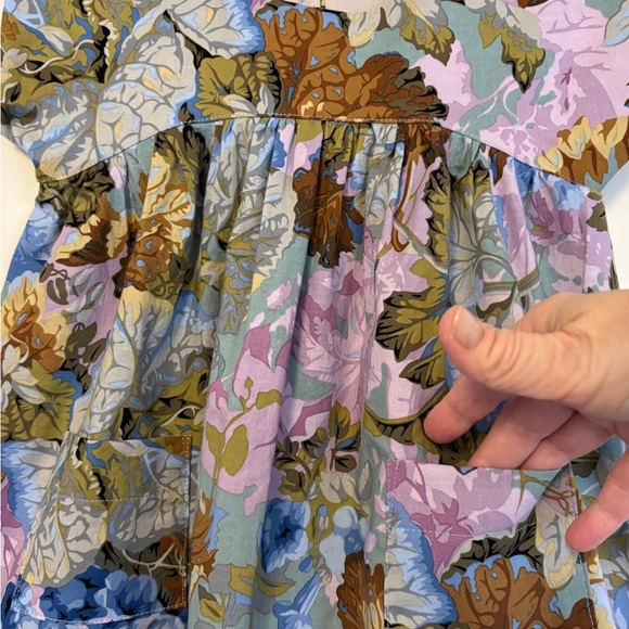 Floral Patterned Dress With Pockets 3T Handmade NWT - Picture 3 of 9